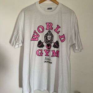 Vintage 90’s World Gym Venice, California Graphics Tee Made In U.S.A